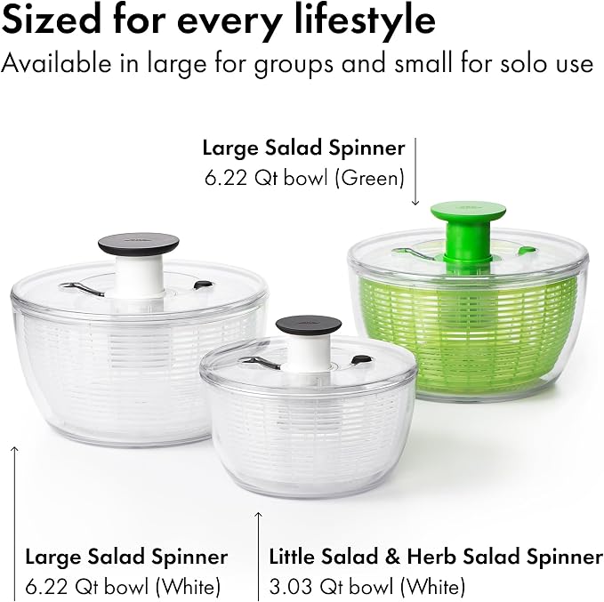 OXO Good Grips Salad Spinner | Lettuce Spinner | Fruit Washer | Fruit Washing - Image 9