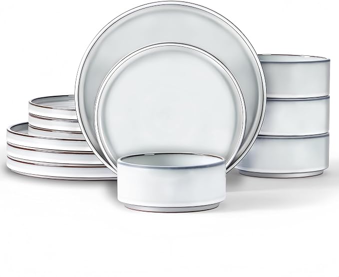 LIANYU 12 Piece Dinnerware Dishes Sets by LIANYU