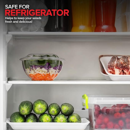 Stock Your Home 32oz Clear Plastic Salad Bowls - Image 7