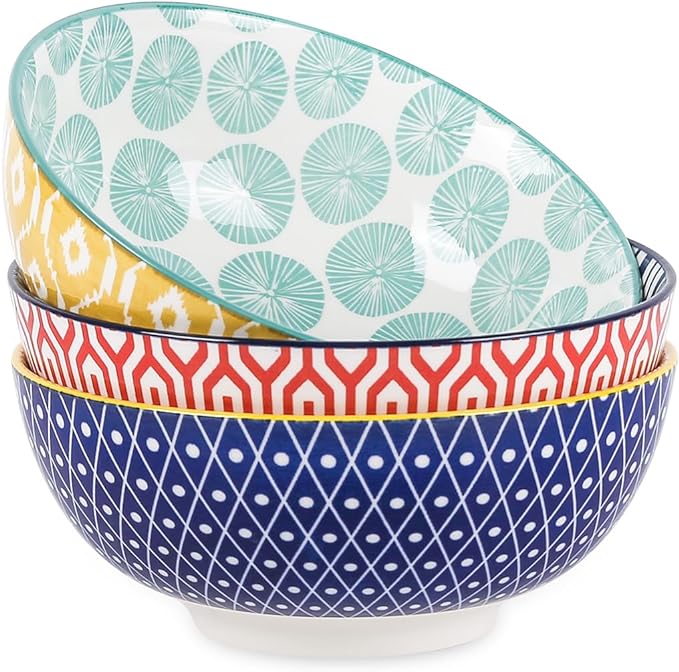Selamica Ceramic Large Salad Bowls Set, 53 OZ Pho Bowls 8 Inch Soup Bowls by Selamica
