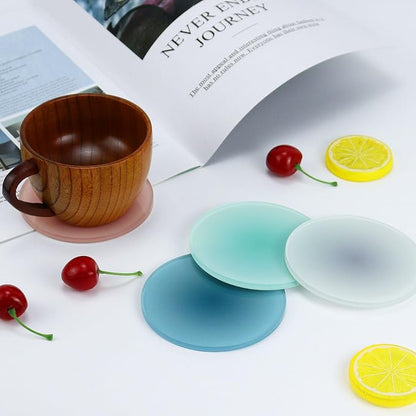 Gradient Round Acrylic Coasters, 8 Pack, 3.8in | Heat Resistant, Home Bar - Image 4