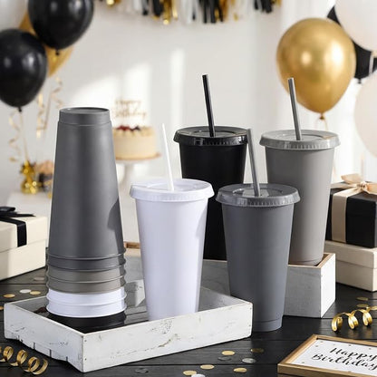 Honeydak 30 Pack Tumbler with Straw and Lid Bulk Cups - Image 2