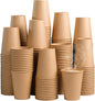 SIUQ 300 Pack 12 oz Kraft Paper Cups, Unbleached Disposable Coffee Cups | by SIUQ