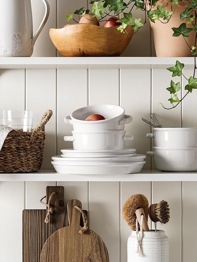LE TAUCI Soup Bowls with Handles - 22 oz Lead-Free Ceramic French Onion Crocks - Image 7