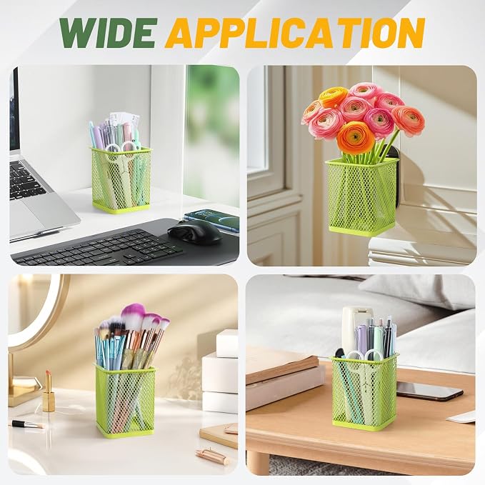 Segarty Pen Cup, 12 Pack Square Light Green Pen Holder - Image 6