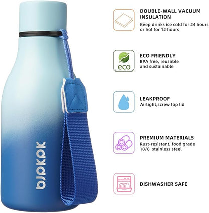BJPKPK 12oz Insulated Water Bottle, Stainless Steel Bottle - Image 2