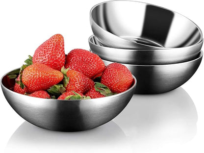 Stainless Steel Bowls for Kids, 18/8 Stainless Steel Toddler Bowl, Durable & by Miusco%E2%80%94YourClarityYourTaste