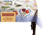 Maison d' Hermine Table Cloth Rectangle Table 100% Cotton 70 x 108 Inches Tablecloth Reusable Decorative for Dining Room Farmhouse Home Valentines Day Decorations Spring Summer - Gourmand