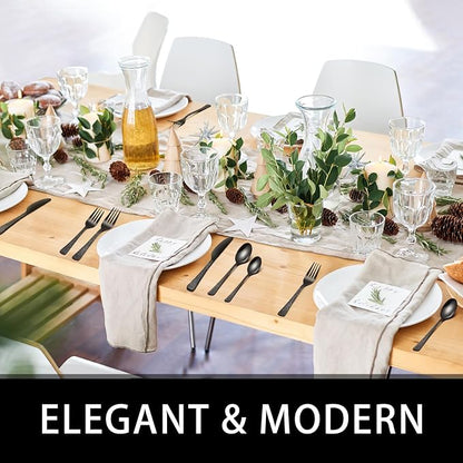 49-Piece Black Silverware Set - Image 6