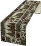 Rustic Cabin Moose Deer Bear Table Runner, Retro Bear Cottage Country Style by Yearn+Jear