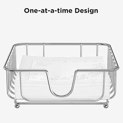 Napkin Holder for Table, Napkin Holders for Paper Napkins, Flat Metal Black - Image 3
