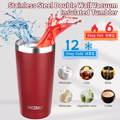 MEZMUT 20oz Insulated Tumbler Cup Travel Coffee Mug - Image 2