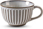 12 oz Ceramic Coffee Mug, Vintage Style Coffee Cup 350ml Rustic Ribbed Coffee by Tvvtuww