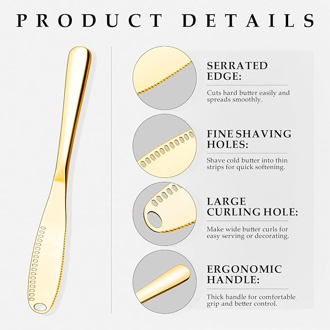 Butter Knife 3-in-1 Stainless Steel Butter Spreader Knife - Image 5