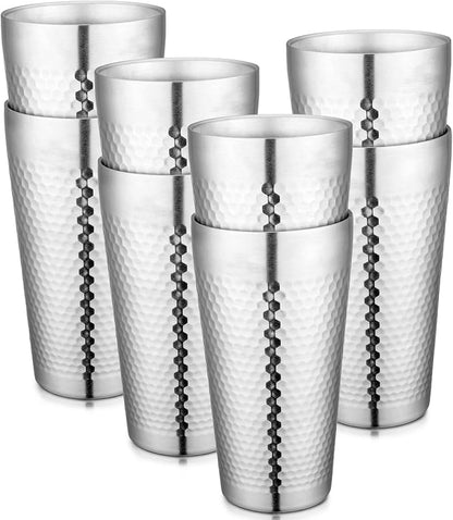 Beasea Stainless Steel Cups 19 oz, 8 Pack Large 18.6oz 550ml Stainless Steel by Beasea