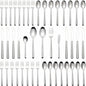 45-Piece Forged Hammered Stainless Steel Flatware Cutlery Set for 8, SXY INOX Includes 8 sets and 1 Butter Knife,1 Serving Tablespoon,1 Cold Meat Fork,1 Pierced Tablespoon,1 Suger Spoon