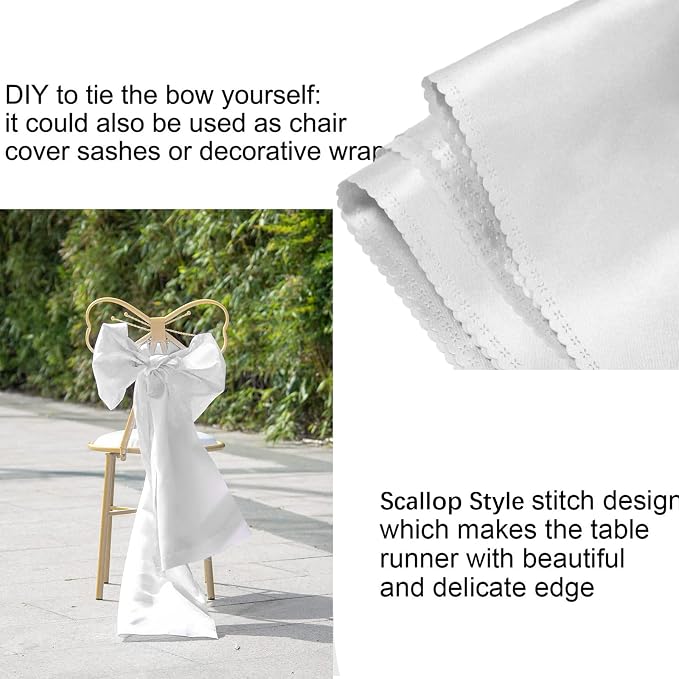Silver Table Runners, 12x108 Inches, 12 Pack | Satin, Silk and Smooth Fabric - Image 5