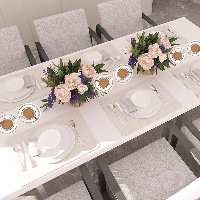 Placemats Set of 6, Faux Leather Place Mats - Image 6
