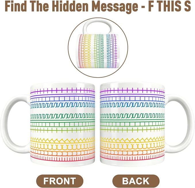Fuck This Shit Mug, Fuck This Shit Hidden Message Ceramic Cup 11OZ | Funny - Image 4
