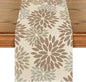 Artoid Mode Brown Gray Dahlia Pinnata Flower Floral Table Runner, Seasonal by ArtoidMode