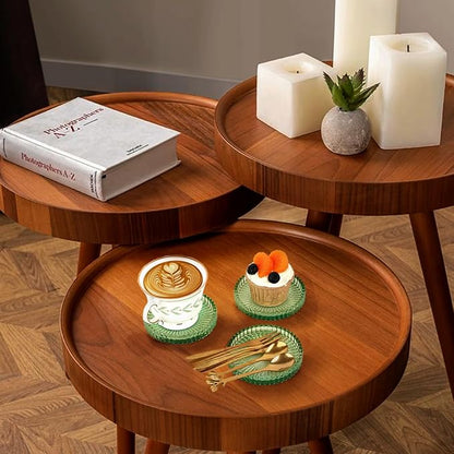 Modern Clear Coaster Set of 8- Glass Coasters - Image 8