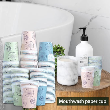 Clawsoff 300 Pack 5 oz Paper Cups Small Disposable Mouthwash Bathroom Cups | - Image 8