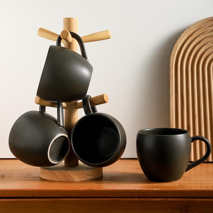 Coffee Mugs Set of 4, Ceramic Coffee Cups - Image 9