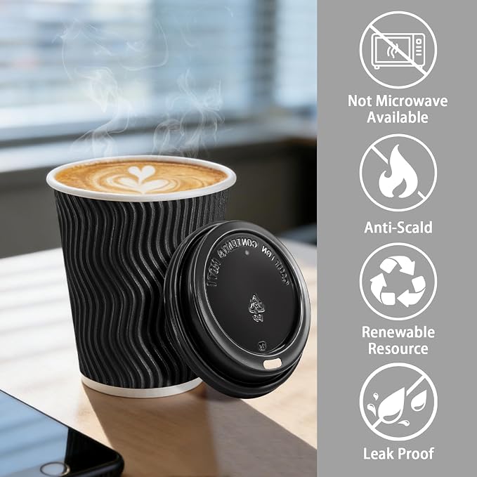 BYSNOW 500 Pack 12 oz Coffee Cups - Image 3
