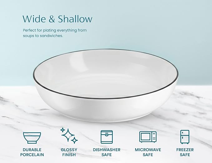 KooK Pasta Bowl, For Soups and Salads, Serving Bowls, Large Capacity, Microwave - Image 6