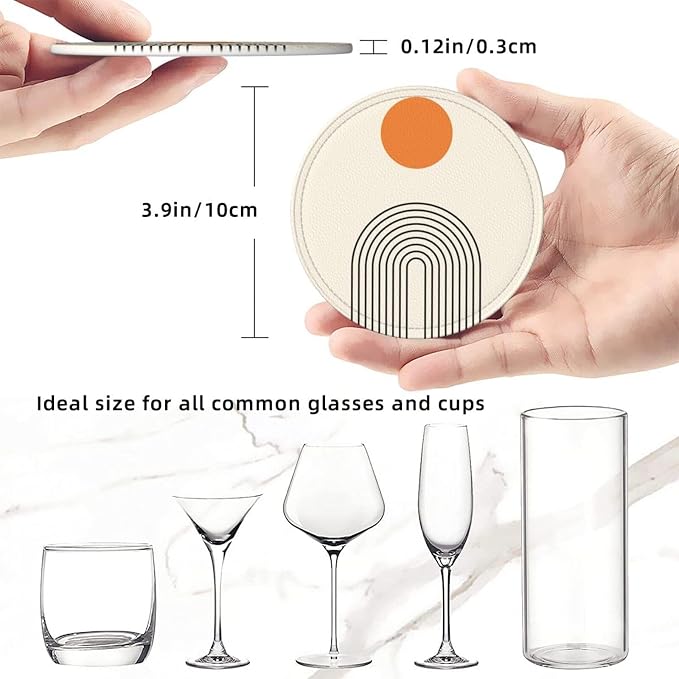Abstract Boho Simple Minimalist Modern Coasters - Image 5