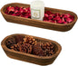 Tessco 2 Pcs Wooden Dough Bowl for Home Rustic Bread Long Wooden Bowl for Kitchen Dining Table Home Decoration(10 x 6 x 2 Inch, 16 x 6 x 2 Inch,Brown)