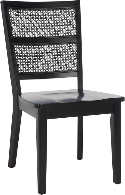 SAFAVIEH Home Collection Toril Coastal Black Dining Chair Set of 2