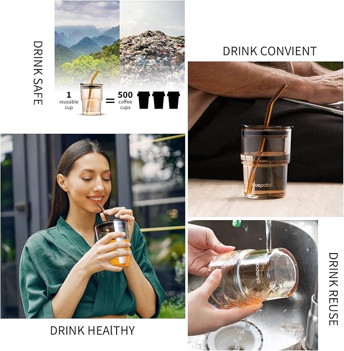 BLUEPOLAR 13oz/400ml Glass Water Tumbler - Image 5