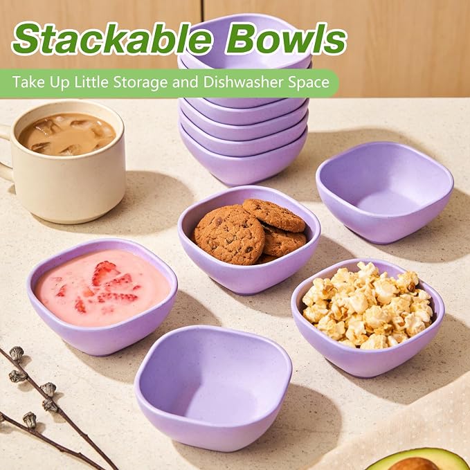 SHECIPIN 12 Pack Unbreakable Dipping Bowls, 4.5 OZ Soy Sauce Dishes，dipping - Image 4