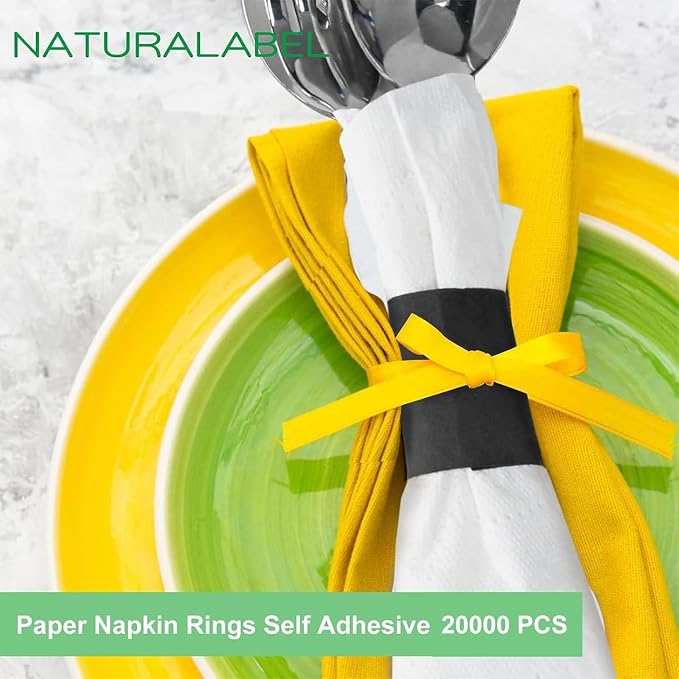 Self-Adhesive Napkin Bands, Bulk Pack of 20, elegant table setting, - Image 4