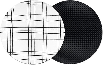 Modern Minimalist Lines Coasters Set of 2 Absorbent Coasters by Unknown