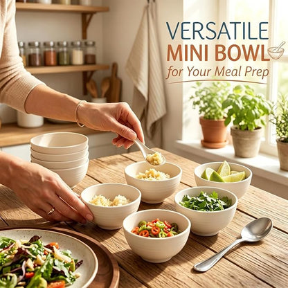 Snack Bowls Sets of 8, Unbreakable & Lightweight Wheat Straw Bowls 10oz - Image 5