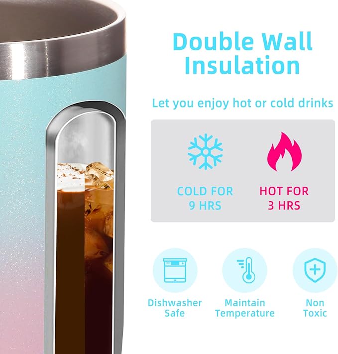 Volhoply 14oz Insulated Stainless Steel Coffee Mug - Image 3