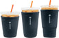 Sok It JavaSok Iced Coffee & Cold Soda Insulated Neoprene Cup Sleeve (Black, S/M/L 3-Pack)
