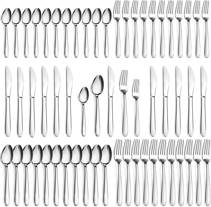 Pleafind 60-Piece Silverware Set Service by Pleafind