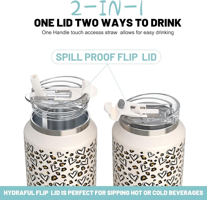 Hydraful 64 oz Tumbler with Handle and Straw - Image 3