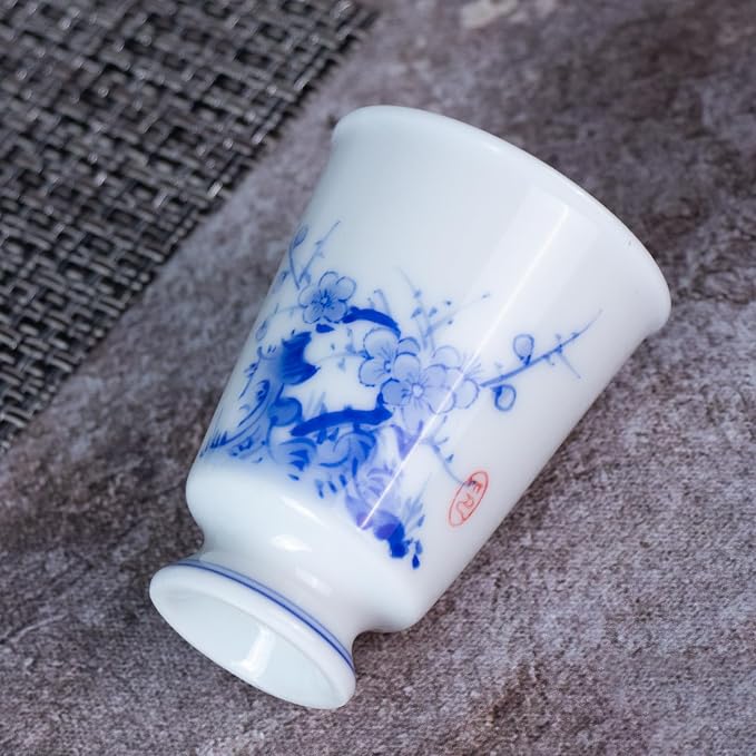 KAMMAK Ceramic Tea Cups Set of 4, 1.5 oz, Vintage Small Teacups, 730N | Hand - Image 5