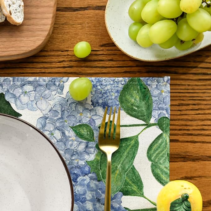 Artoid Mode Watercolor Hydrangea Placemats - Image 7