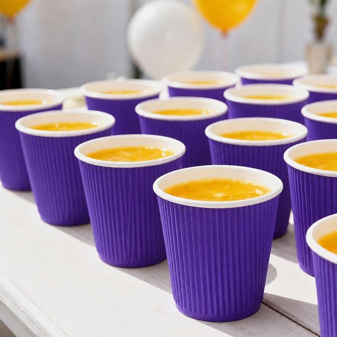 Restaurantware 8 Ounce Double Wall Disposable Coffee Cups, 500 Insulated Royal - Image 4