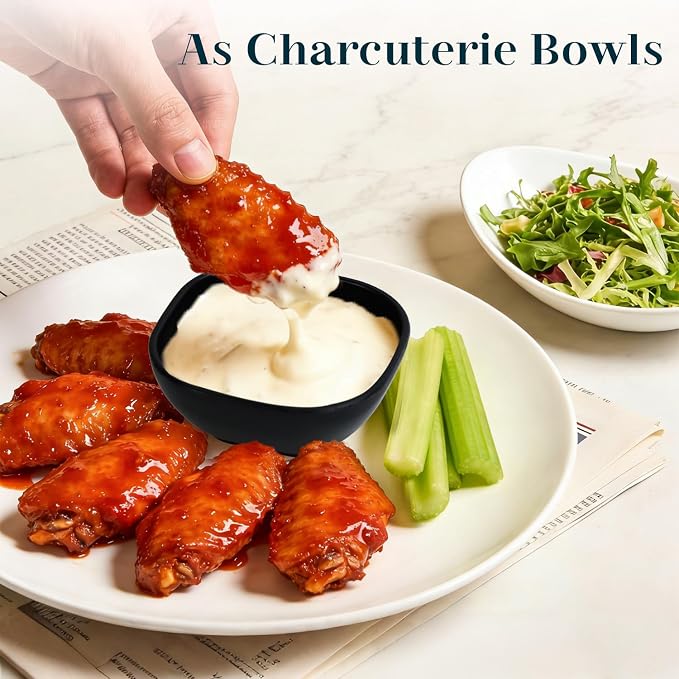 Wheat Straw Small Bowls 5 OZ, Unbreakable Soy Sauce Dish, Microwave Safe - Image 5