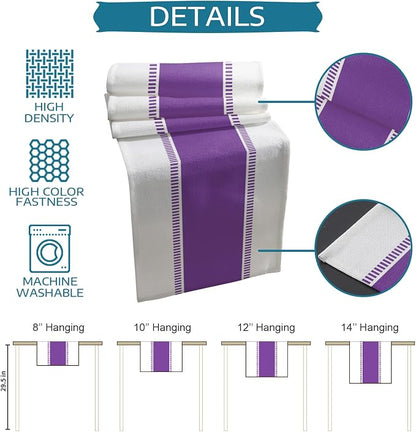Purple Table Runners 120 inches Long, Modern Stripes Table Runner Farmhouse - Image 7