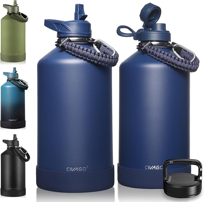 CIVAGO Gallon Insulated Stainless Steel Water Bottle by CIVAGO