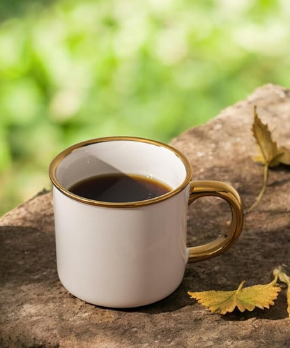 Stoneware Electroplated Mug Set of 4-15oz Ceramic Coffee & Tea Cups - Image 7