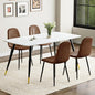 Table and Chairs Set of 4, Dining Room Table Set for 4, Sintered Stone Kitchen Table Top and Modern Chairs Set of 4 for Kitchen Dining Room