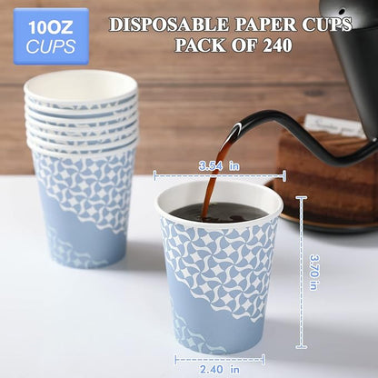 MUCHII Paper Coffee Cups 10 oz, Hot Coffee Tea Juice, Office Water Cooler - Image 3